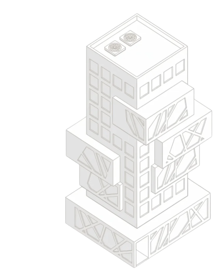 Isometric building outline